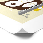 Retro Owl Poster Print (Ecke)