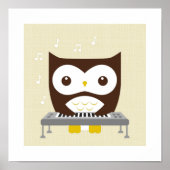Retro Owl Poster Print (Vorne)