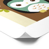 Retro Owl Poster Print (Ecke)