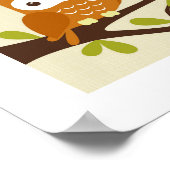 Retro Owl Poster Print (Ecke)