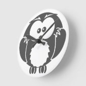Retro Owl Runde Wanduhr (Winkel)