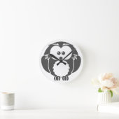 Retro Owl Runde Wanduhr (Zuhause)