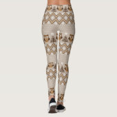Retro-Owl-Strickdesign Leggings (Rückseite)