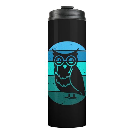 Retro Owl Thermosbecher (Vorderseite)