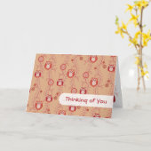 Retro Owls Denken Sie an Ihre Karte (Gelbe Blume)