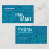 Retro Ozean-Blau-Mosaik-Augen-anziehende Visitenkarte (Vorne/Hinten)