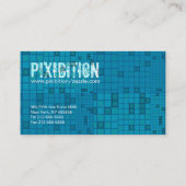 Retro Ozean-Blau-Mosaik-Augen-anziehende Visitenkarte (Rückseite)