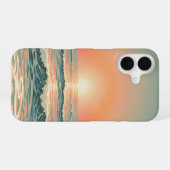 Retro-Ozean-Horizont iPhone 16 Hülle (Rückseite (Horizontal))