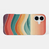 Retro-Ozeanschichten iPhone 16 Hülle (Rückseite (Horizontal))