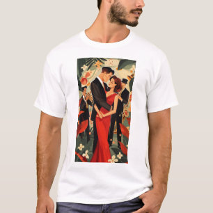 Retro-Paar im 50er-Jahre-Stil Kostüm T-Shirt