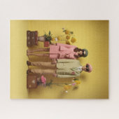 Retro-Paar in Gelb Puzzle (Horizontal)