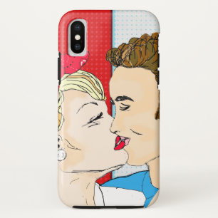 Retro-Paar küssen nostalgische Vintage-Liebe Case-Mate iPhone Hülle