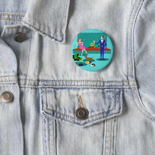 Retro-Paar mit Dog-Taste Button (Beispiel)