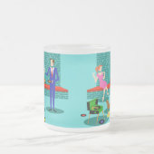 Retro-Paar mit Mattierter Tasse aus Hund (Mittel)