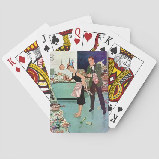 Retro-Paar nach Party Spielkarten (Rückseite)