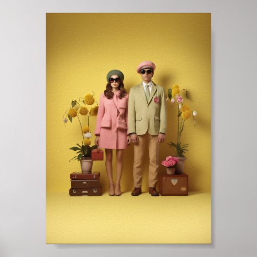 Retro-Paar Poster (Vorne)