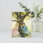 Retro-Paar Postkarte (Stehend Vorderseite)