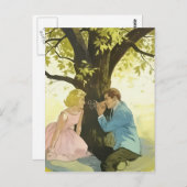 Retro-Paar Postkarte (Vorne/Hinten)