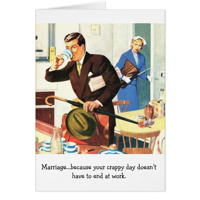 Retro Paare - Heirat-Enttäuschung, (Vorne)