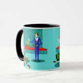 Retro Paare mit der HundeTasse Tasse (Vorderseite Links)