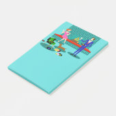 Retro Paare mit Hundepost-itanmerkungen Post-it Klebezettel (angewinkelt)