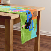 Retro Paare mit Katzen-Tabellen-Läufer Kurzer Tischläufer (Beispiel)