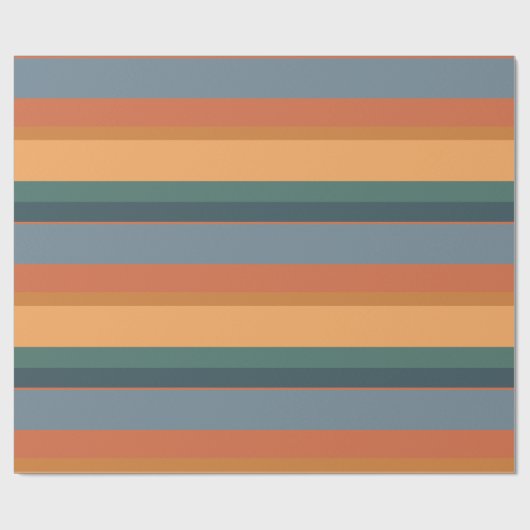 Retro Packpapier des orange und blauen Streifens (Flach)
