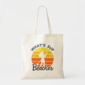Retro Paddleboarding Funny Beach Bachelorette Swag Tragetasche (Vorne)
