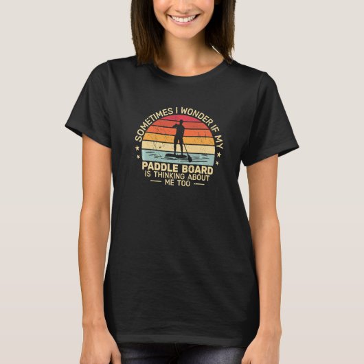 retro paddleboarding Paddle Board Stand Up Paddlin T-Shirt (Vorderseite)