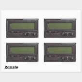 Retro-Pager-eckige Aufkleber (Blatt)
