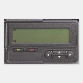 Retro-Pager-eckige Aufkleber (Vorderseite)