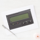 Retro-Pager-eckige Aufkleber (Umschlag)