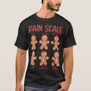Retro Pain Scale Gingerbrei Trauma Nurse Christma T-Shirt
