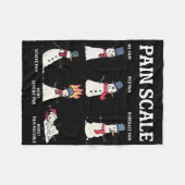 Retro Pain Scale Snowman Trauma Nurse Christmas Nu Fleecedecke (Vorderseite (Horizontal))