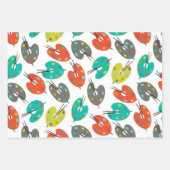 Retro Paint Palettes Geschenkpapier Set (Vorderseite)