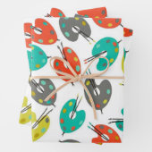 Retro Paint Palettes Geschenkpapier Set (Beispiel)