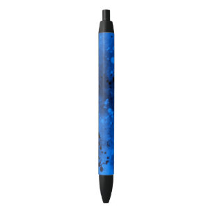 Retro Paint Spritzer Effect Blau & Schwarz Kugelschreiber