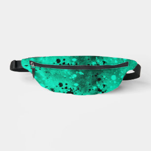 Retro Paint Spritzer Effect Green & Black Bauchtasche