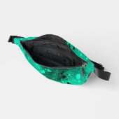 Retro Paint Spritzer Effect Green & Black Bauchtasche (Offen)