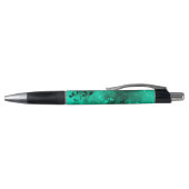 Retro Paint Spritzer Effect Green & Black Kugelschreiber (Oberseite)