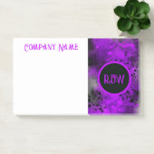 Retro Paint Spritzer Effect Lila & schwarz Post-it Klebezettel (Büro)