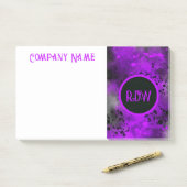 Retro Paint Spritzer Effect Lila & schwarz Post-it Klebezettel (Auf Schreibtisch)