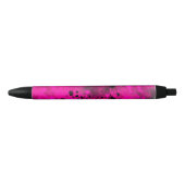 Retro Paint Spritzer Effect Pink & Black Kugelschreiber (Vorderseite)