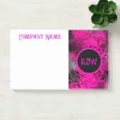 Retro Paint Spritzer Effect Pink & Black Post-it Klebezettel (Büro)