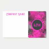 Retro Paint Spritzer Effect Pink & Black Post-it Klebezettel (Vorderseite)
