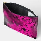 Retro Paint Spritzer Effect Pink & Black Zubehörtasche (Offen)
