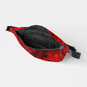 Retro Paint Spritzer Effect Red & Black Bauchtasche (Offen)