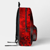 Retro Paint Spritzer Effect Red & Black Bedruckter Rucksack (Links)