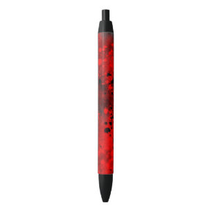 Retro Paint Spritzer Effect Red & Black Kugelschreiber