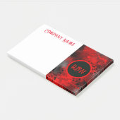 Retro Paint Spritzer Effect Red & Black Post-it Klebezettel (angewinkelt)
